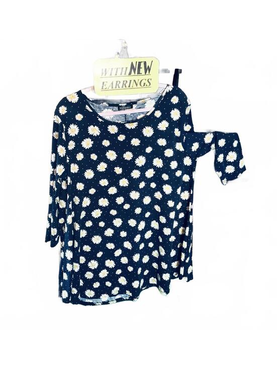 Tops - 1X Yellow Pollen Top & Earrings o4116